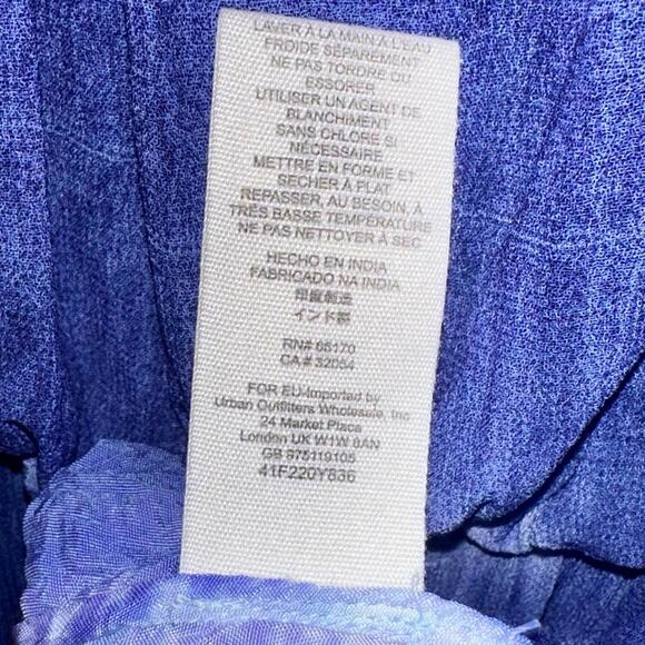 Free People Aphrodite Blue Tie Dye Asymmetric Hem Dress Size Medium - Picture 8 of 13